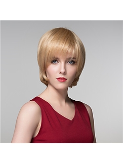 Newest Straight Smooth Human Virgin Remy Hand Tied-Top Capless Hair Woman Wigs