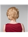 Short MultiColors Wavy Human Virgin Remy Hand Tied-Top Capless Hair Wig for Woman